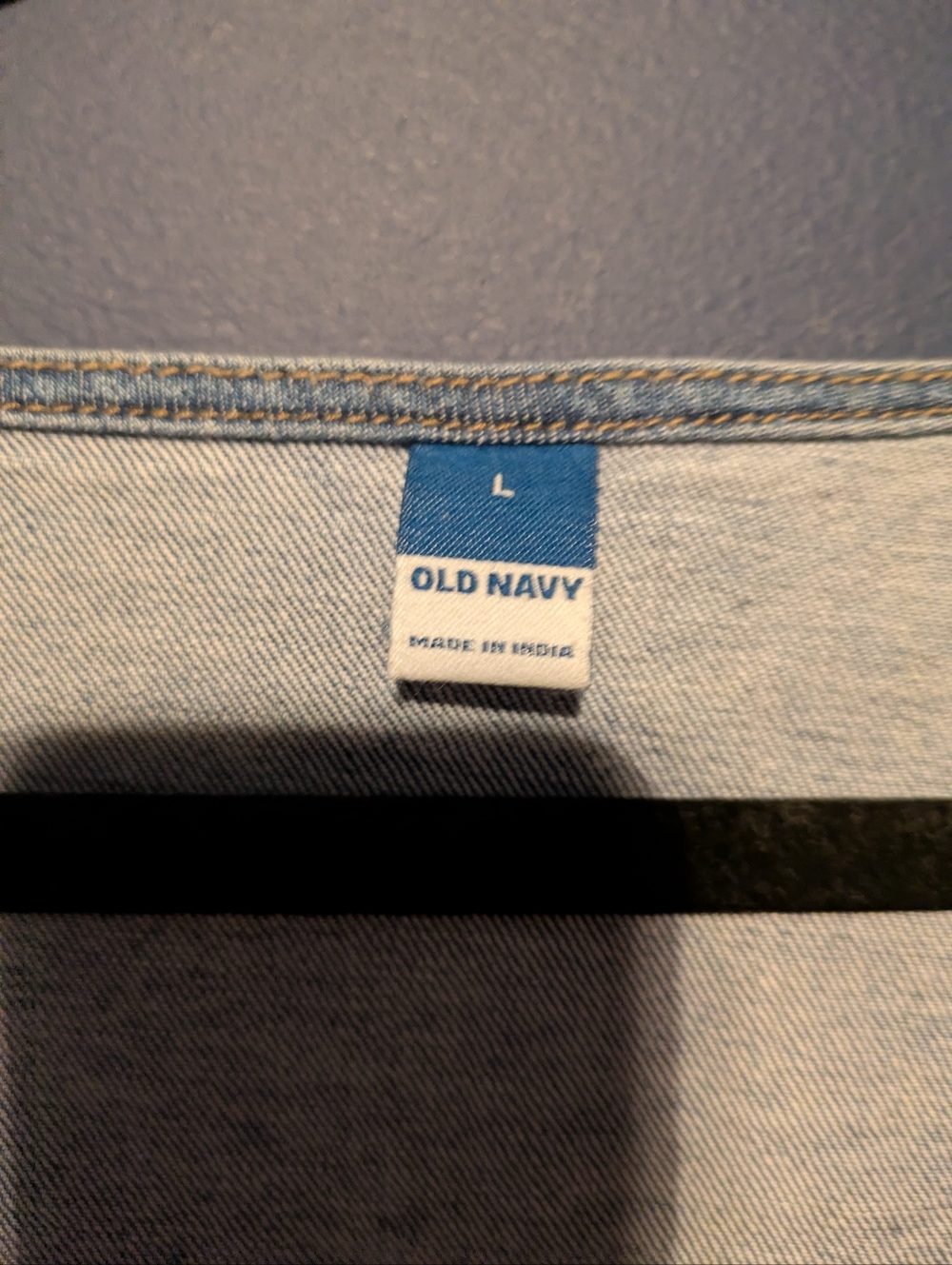 Denim Cotton Crop Top Blouse Old Navy Size Large Women's - Picture 4 of 6